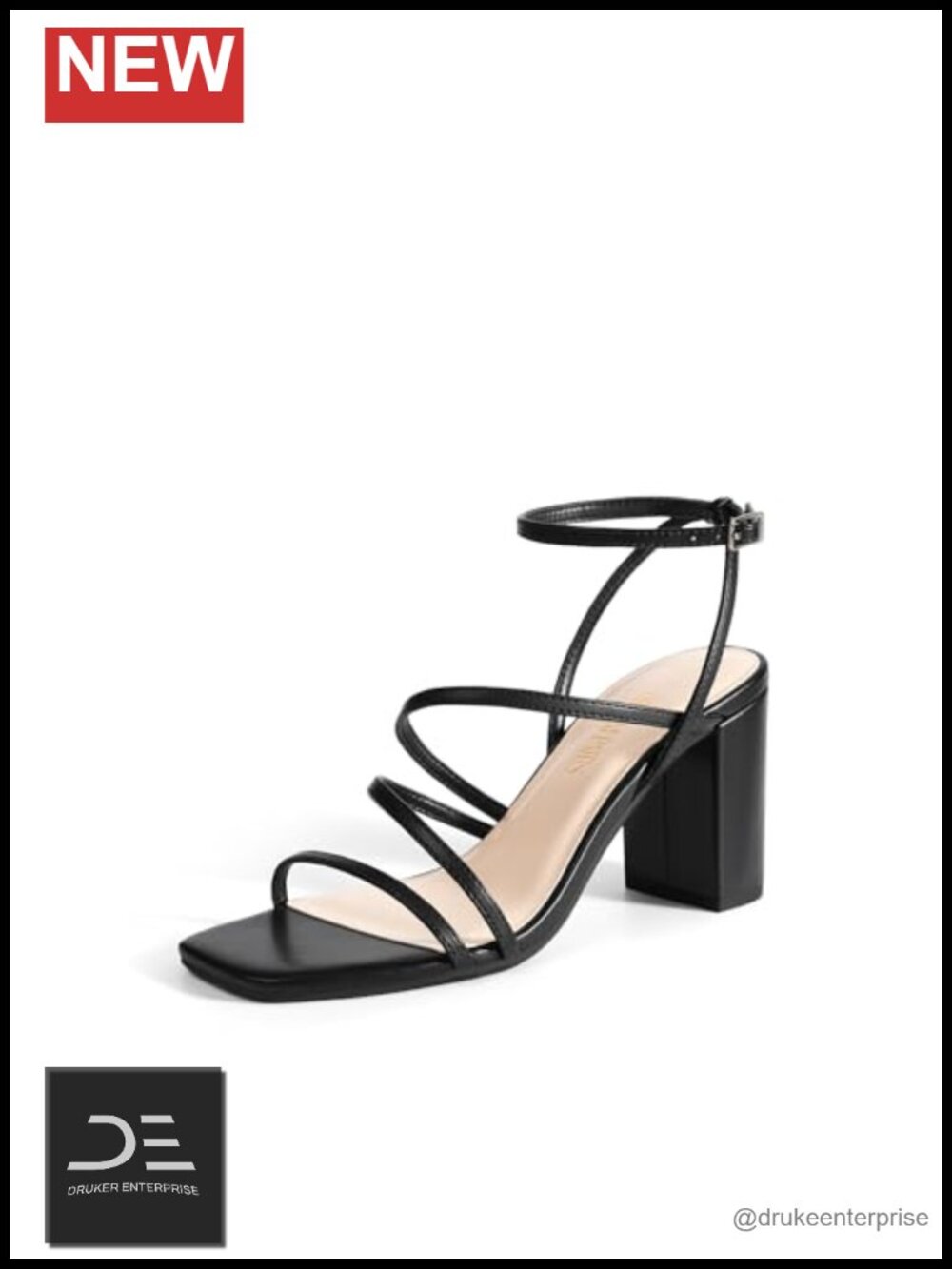 Women's Chunky Heel Sandals Square Toe Strappy Block Heels